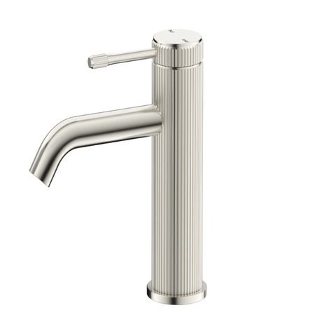 Mica Fluted Curved Spout Basin Mixer