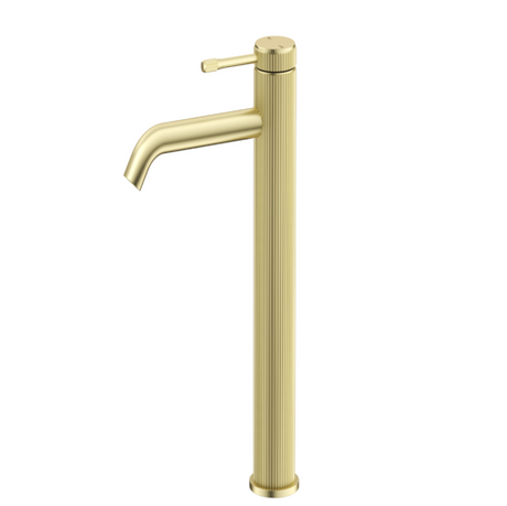 Mica Fluted Curved Spout Tall Basin Mixer