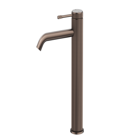 Mica Fluted Curved Spout Tall Basin Mixer