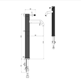 Mica Fluted Curved Spout Tall Basin Mixer
