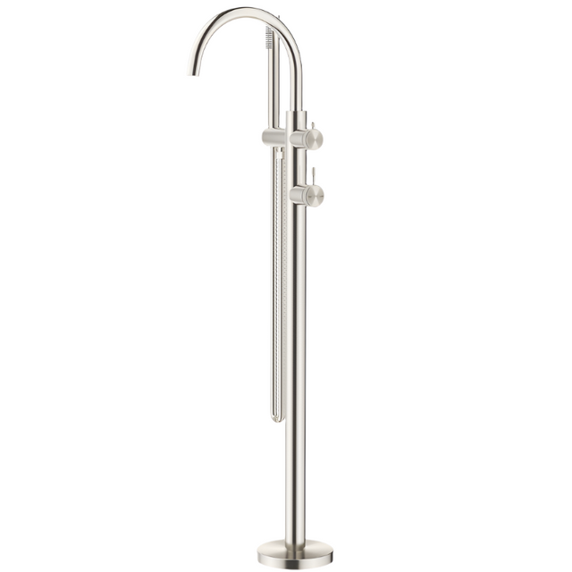 Mica Fluted Freestanding Mixer with Hand Shower - Bath Spout