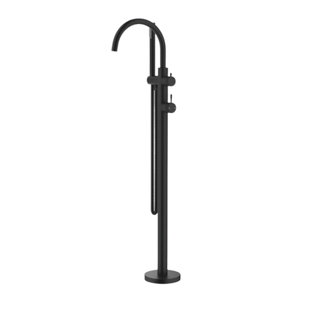 Mica Fluted Freestanding Mixer with Hand Shower - Bath Spout