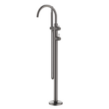 Mica Fluted Freestanding Mixer with Hand Shower - Bath Spout