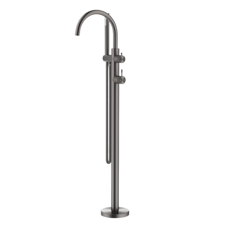 Mica Fluted Freestanding Mixer with Hand Shower - Bath Spout