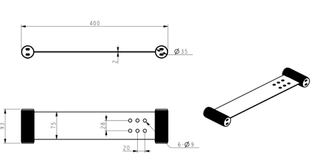Mica Fluted Stainless Shelf – 400mm
