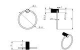 Mica Fluted Towel Ring 185mm