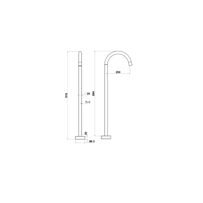 Mica Freestanding - Bath Spout