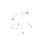 Mica Heritage Curved - 160/220/250mm - Bath Spout