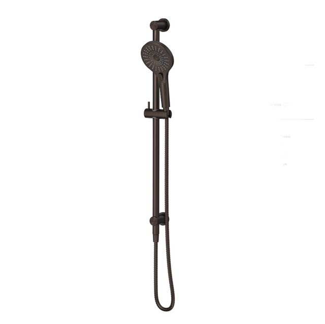 Mica Shower Rail – Inbuilt Inlet-Dusk Bronze