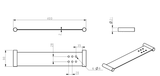 Mica Stainless Shelf – 400mm
