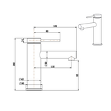 Mica Straight Spout Basin Mixer