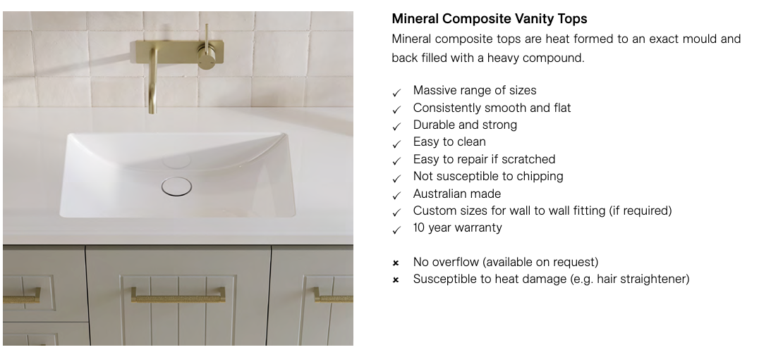 Timberline NEVADA Classic Wall Hung Vanity (All Sizes)