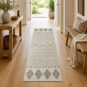 Mirage Adani  Modern Tribal Design Grey Runner Rug