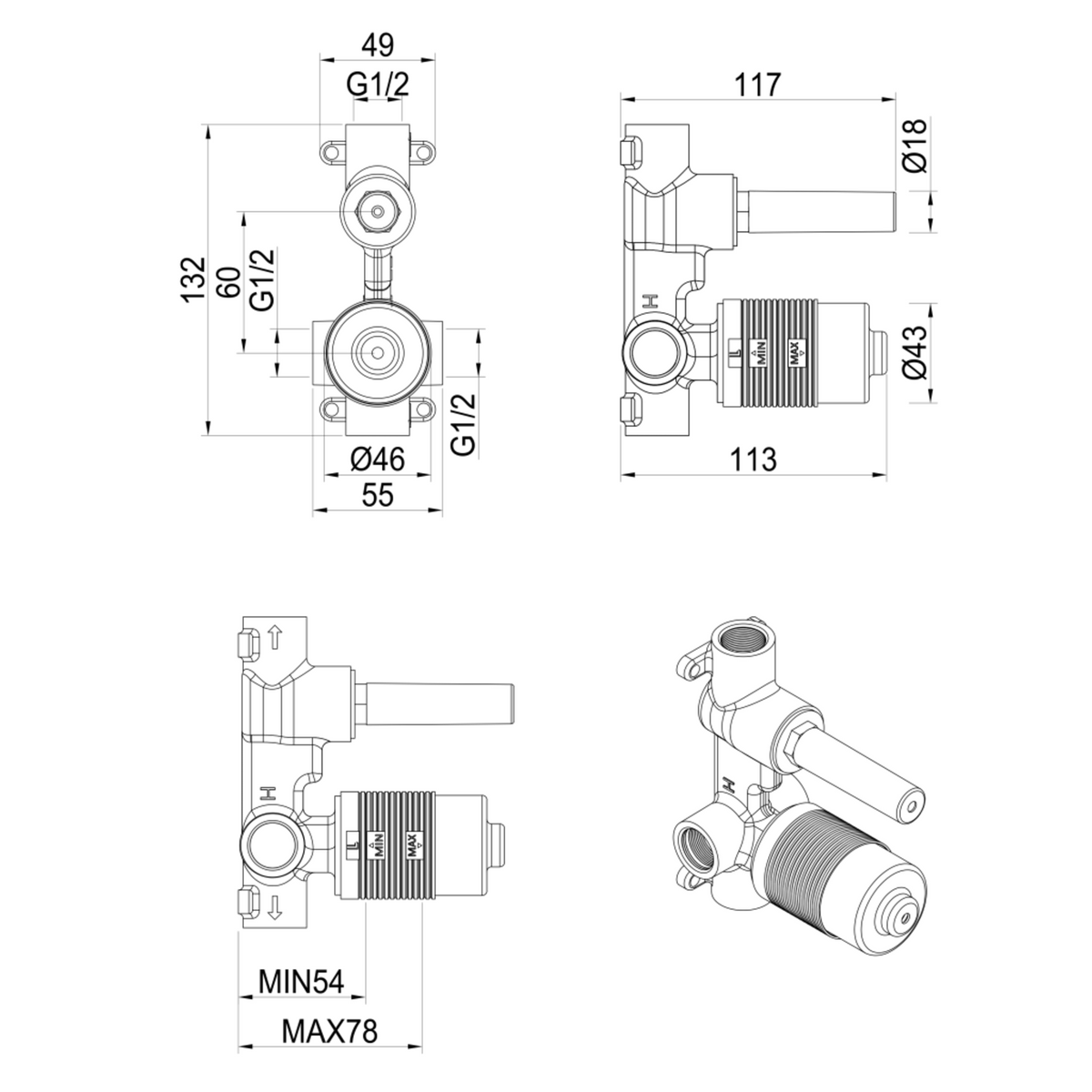 Lantra - Diverter - BODY ONLY