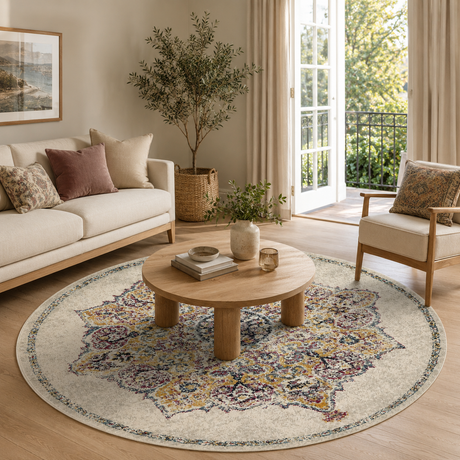 Museum Kendall Bone Round Rug