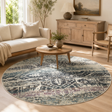 Museum Layton Blue Round Rug
