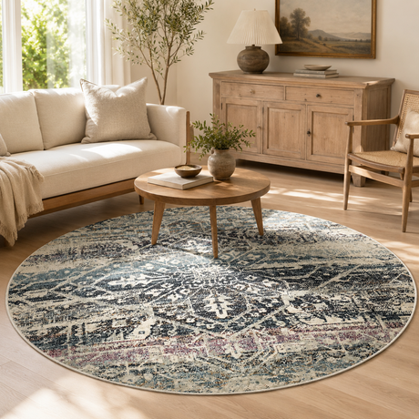 Museum Layton Blue Round Rug