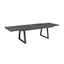 Mykonos Outdoor Aluminium Extension Table with Ceramic Glass Top in Charcoal/Light Grey