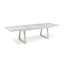 Mykonos Outdoor Aluminium Extension Table with Ceramic Glass Top in Charcoal/Light Grey