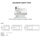 Timberline OLLIE Single Bowl Floor Standing Vanity (All Sizes)