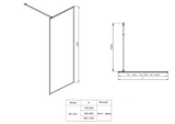 COVEY Framed Walk-In Single Panel With Support Bar Shower Screen
