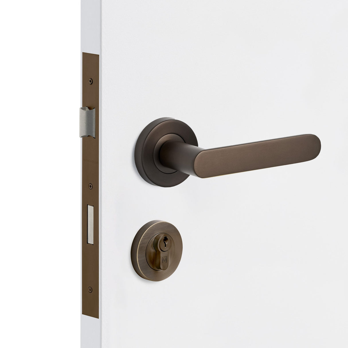 Manovella Entrance Door Kit- Fairhaven-Aged Brass
