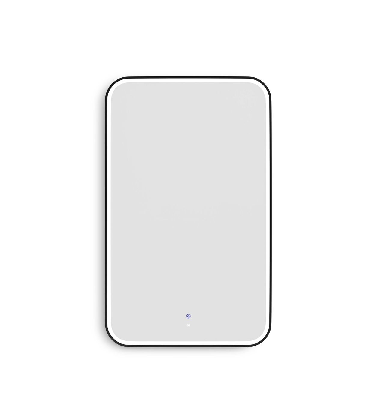 NEWPORT LED Soft Square Metal Frame Mirror 1200x750mm Matte Black