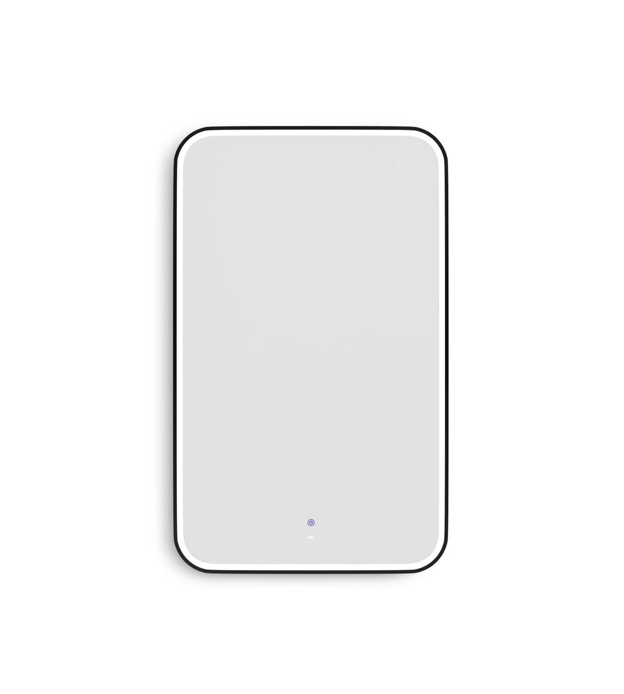 NEWPORT LED Soft Square Metal Frame Mirror 1200x750mm Matte Black