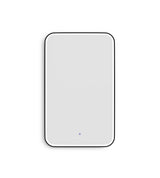 NEWPORT LED Soft Square Metal Frame Mirror 1200x750mm Matte Black