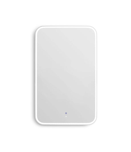 NEWPORT LED Soft Square Metal Frame Mirror 1200x750mm Matte White