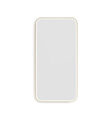 NEWPORT LED Soft Square Metal Frame Mirror 1500x750mm Brushed Gold