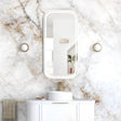 NEWPORT LED Soft Square Metal Frame Mirror 900x450mm Matte White