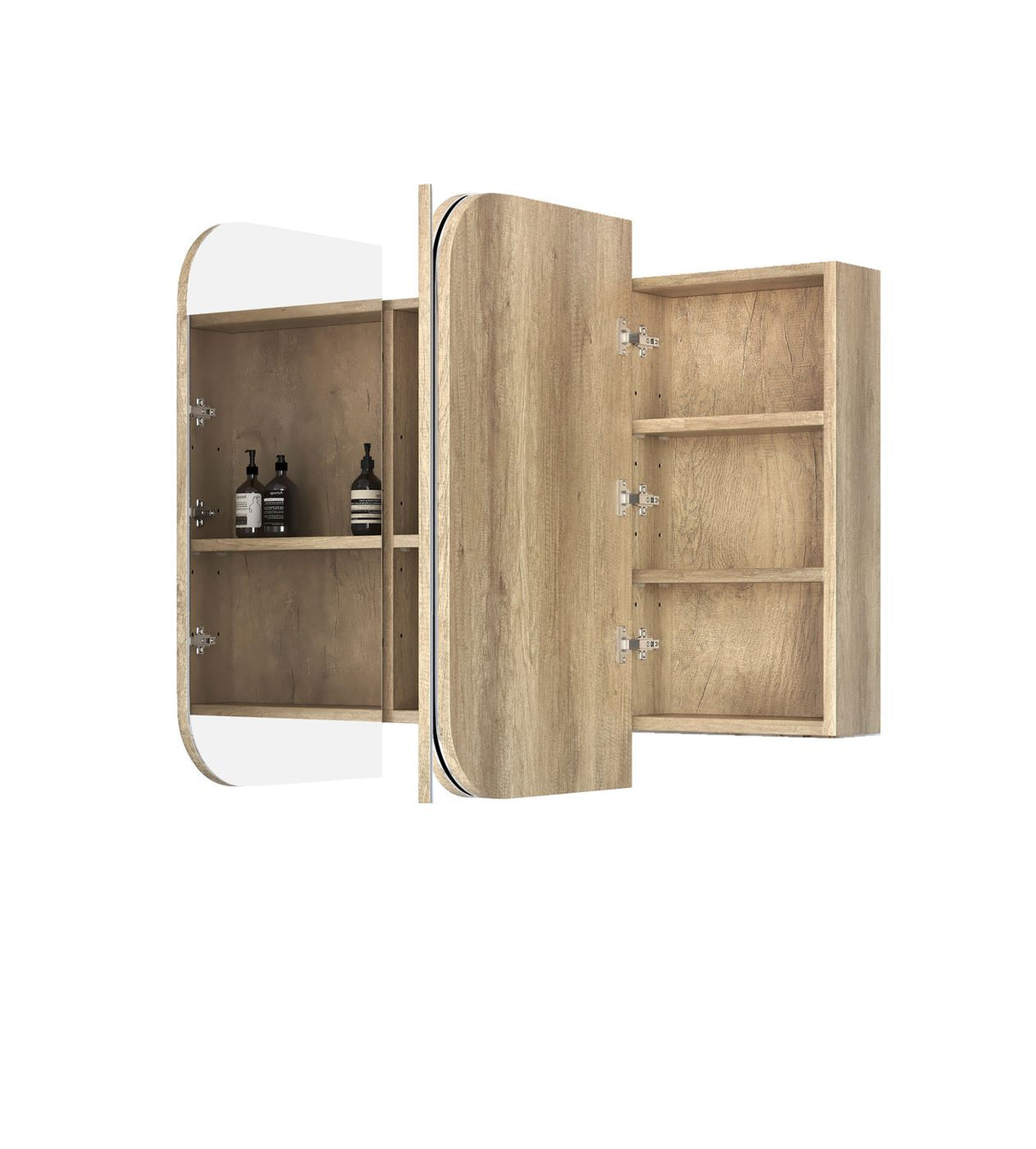 NEWPORT Natural Soft Square Shaving Cabinet (Optional Sizes)