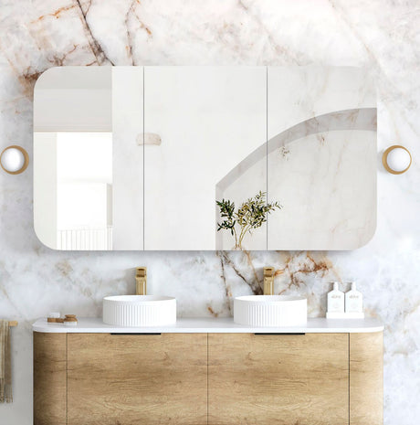NEWPORT Natural Soft Square Shaving Cabinet (Optional Sizes)