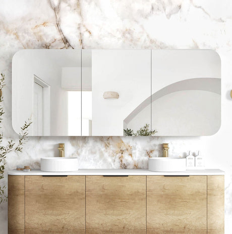 NEWPORT Natural Soft Square Shaving Cabinet (Optional Sizes)