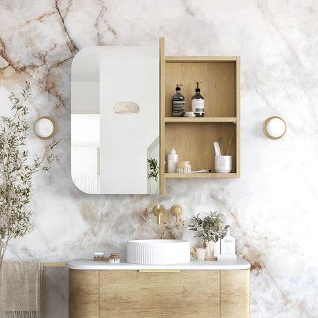 NEWPORT Natural Soft Square Shaving Cabinet (Optional Sizes)
