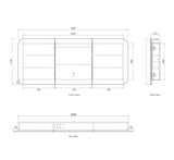 NEWPORT Shaving Cabinet 1800x750mm with Optional LED