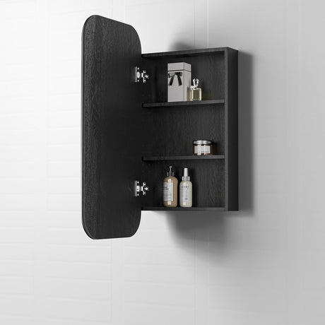NEWPORT Shaving Cabinet 900mm Black Oak with Optional LED