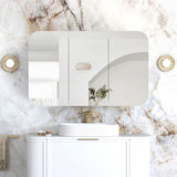 NEWPORT White Shaving Cabinet 1200x750mm with Optional LED