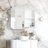 NEWPORT White Shaving Cabinet 900 x 750mm with Optional LED