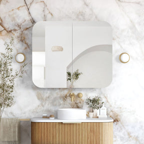 NEWPORT Woodland Oak Shaving Cabinet 900x750mm with Optional LED