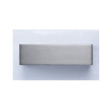 NEW YORK: City Series LED Interior Satin Nickel With Clear Acrylic Border Rectangular Wall Light