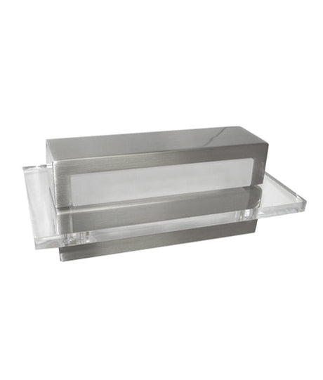 NEW YORK: City Series LED Interior Satin Nickel With Clear Acrylic Border Rectangular Wall Light