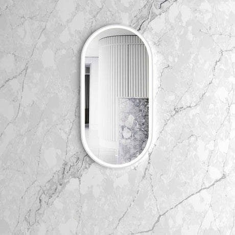 NOOSA LED Oval Metal Coloured Frame Tuffi Mirror 900x450mm