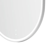 NOOSA LED Oval Metal Frame Mirror 1500x750mm Matte White