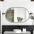 NOOSA LED Oval Metal Frame Mirror 900x600mm Matte Black