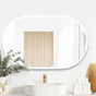 NOOSA LED Oval Metal Frame Mirror 900x600mm Matte White