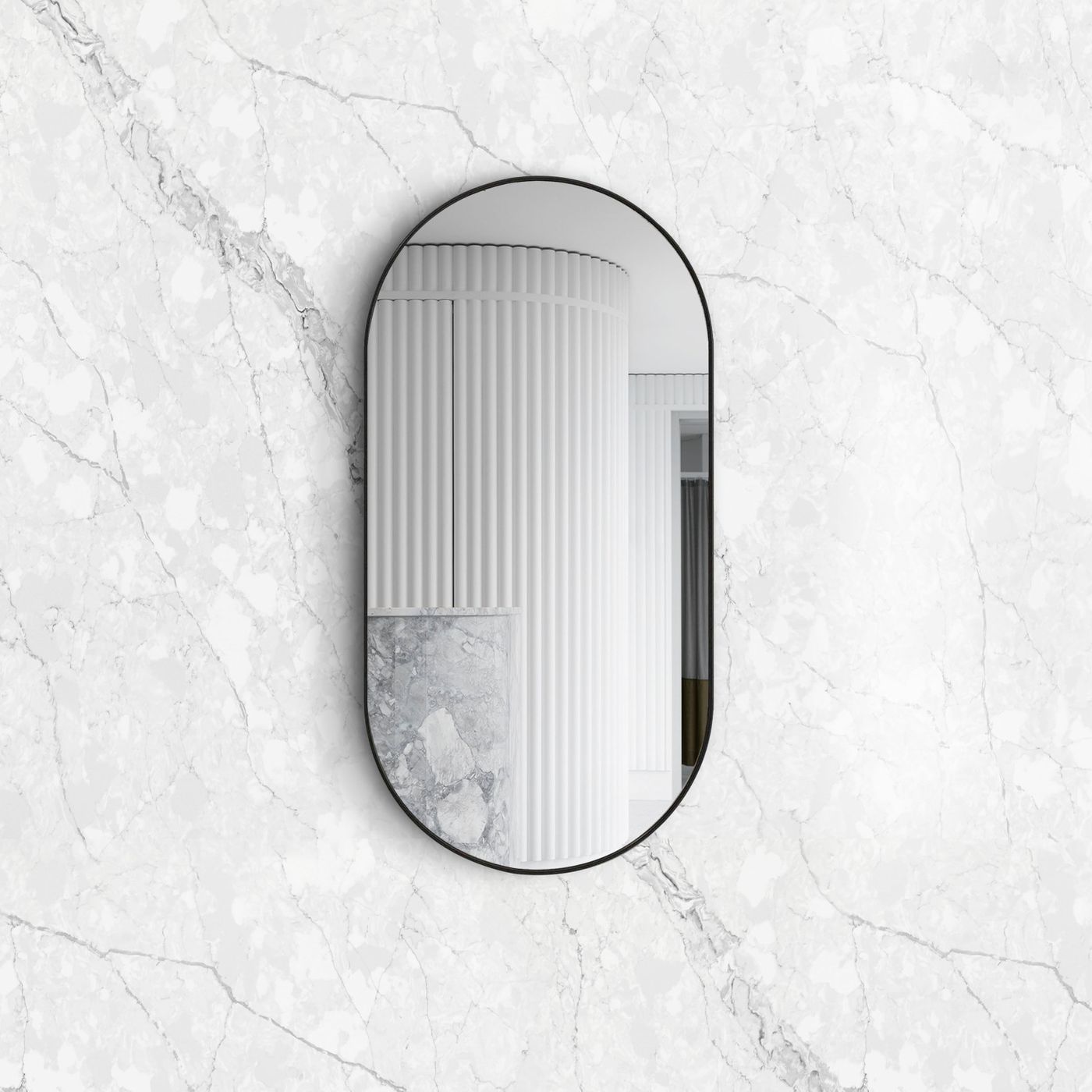 NOOSA Oval Framed Mirror 1200x600mm
