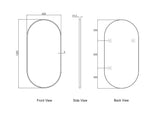 NOOSA Oval Framed Mirror 1200x600mm