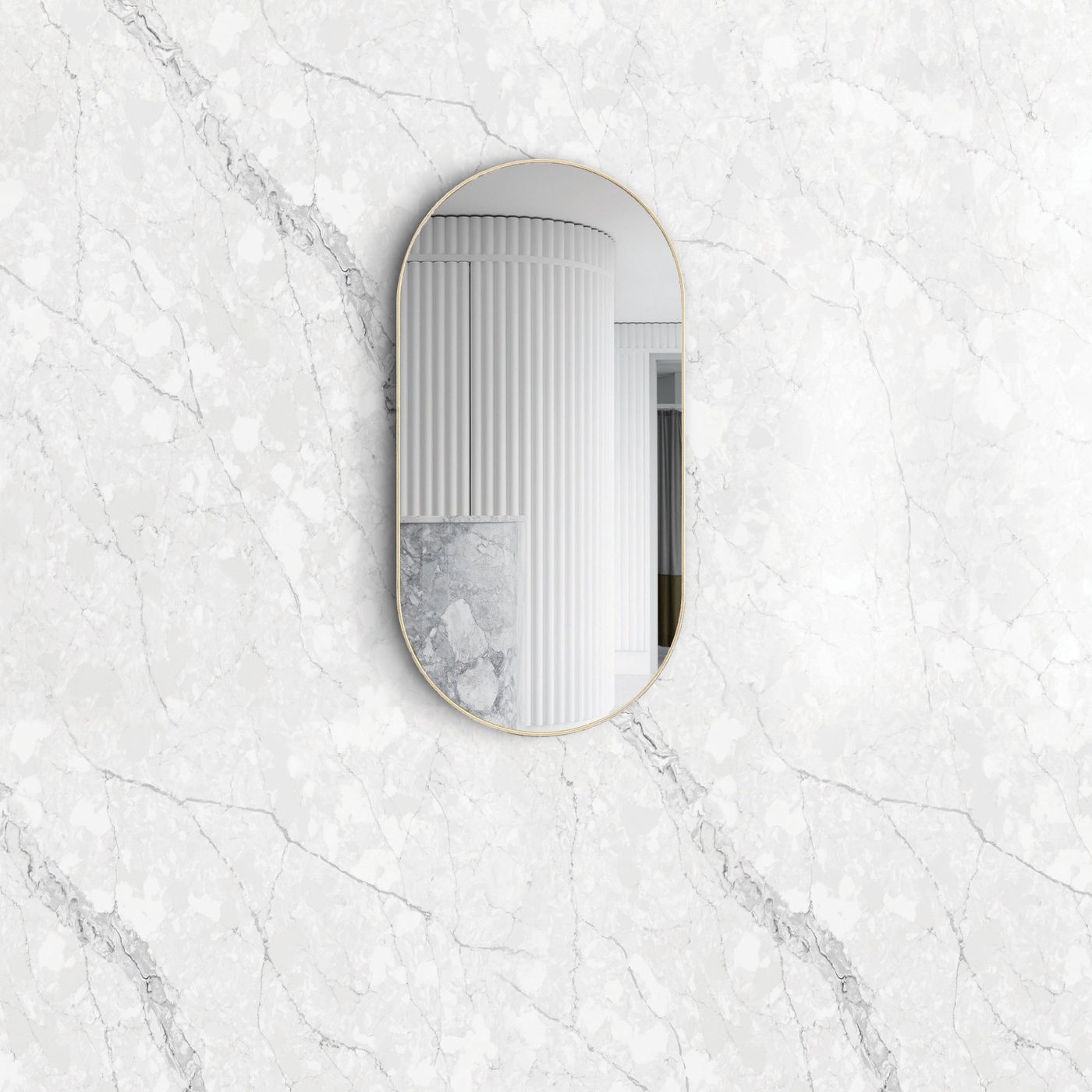 NOOSA Oval Framed Mirror 900x450mm